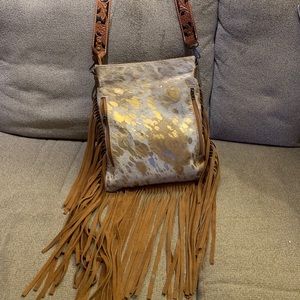 American Darling Cowhide Fringe Crossbody